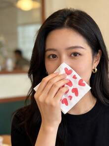 1 Roll Heart Pattern Toilet Paper, Household Toilet Paper, Heart Print Toilet Paper, Novelty Gift, Household Cleaning Supplies, Party Supplies, Holiday Gift - Love - View 9