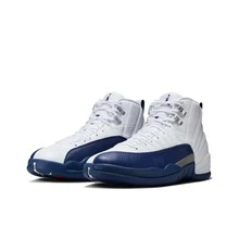Nike Jordan Air Jordan 12 “French Blue 2.0”舒適百搭 防滑耐磨 高筒 復古籃球鞋 男款 白藍 - 藍白色 - 查看 4