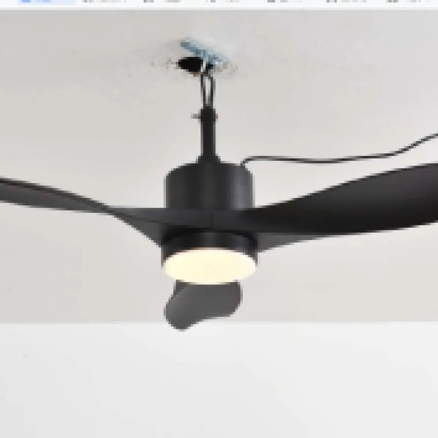 Ventilador de Techo con Luz, Impermeable y de Aspas Rectas, Moderno y Silencioso para Interiores y Exteriores - Estrella - Ver 1
