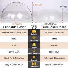 Double-Sided Microwave Food Cover, Raised Plate Cover, For Heating, Microwave Splash Guard, Creative Lid Design - 10,7 inch - Xem 2