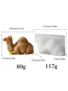 1pc New 3D Yak & Camel Plaster Mold, Creative Baking Mold, Candle Mold, Cartoon Yak & Camel Silicone Mold - A - View 9
