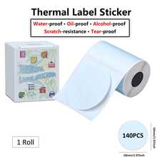 [Étiquette ronde thermique] 1,97" X 1,97" (50x50mm) 140 étiquettes/rouleau Étiquette ronde thermique pour machine à étiquettes M110/M100/M220/M221/M108, étiquette de remerciement, usage commercial et domestique général, imperméable, résistant à l'huile, autocollante et résistante à la déchirure - 1PC - Voir 9