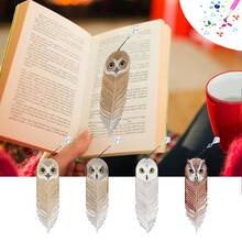 4件套钻石画书签 - 猫咪、猫头鹰、小狗图案，亚克力材质，镶嵌圆形水晶钻，适合初学者，可作礼物或阅读进度标记 - 查看 16
