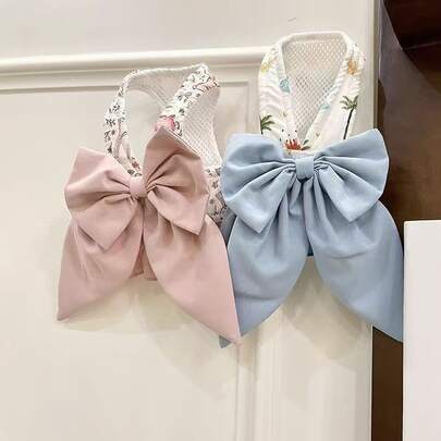 1pc Cute Bow Tie Pet Outdoor Harness Leash, Suitable For Poodle, Teddy, Cats And Dogs