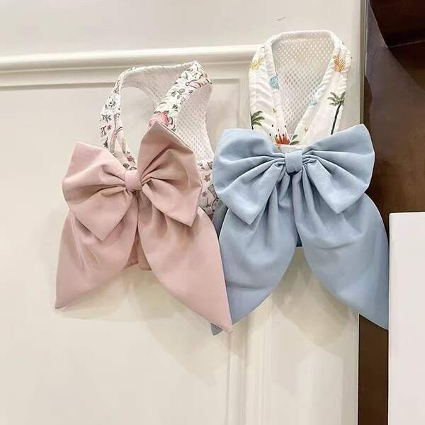 1pc Cute Bow Tie Pet Outdoor Harness Leash, Suitable For Poodle, Teddy, Cats And Dogs