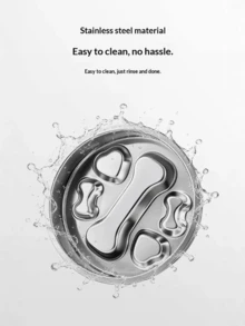 1pc Stainless Steel Large Capacity Creative Cat/Dog Food Bowl, Anti-Slip & Anti-Choke Design For Pets - Silver - View 7