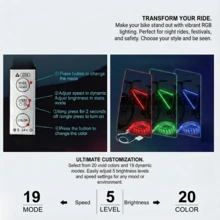 Bike Frame-Mounted Light, Night Cycling Warning Light, Color-Swappable For Enhanced Visibility, Mountain Bike Accessory, Cycling Gear, USB Powered Riding Light - Black - View 4