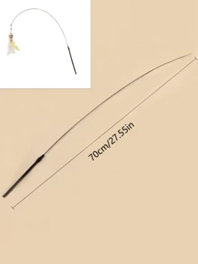 Funny Cat Teasing Stick With Cute Hanging Fish - Interactive Cartoon Design, No Electricity, Attracts Cats To Play, Promotes Exercise And Intelligence. - Grey - View 3