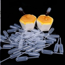50/100/150/200pcs 4ml Paper Cup Cake Sauce Dropper Pastry Dispenser Mini Squeeze Transfer Pipette, Easter Party Wedding Gift - Clear - View 1