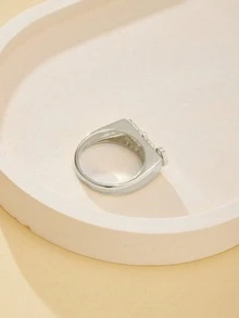 定制款不锈钢极简英文名字戒指，情人节、万圣节、圣诞节送给爱人、朋友、父母的完美礼物 - 彩色 - 查看 5
