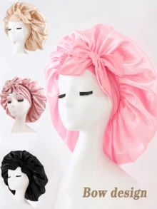 Silk Sleep Cap For Ladies, Satin Sleep Cap Oversized Curly Hair Sleep Cap With Elasticated Ties, Available In Various Colours  Spring/Summer Fashion Colour Combinations  Essential Hair Care Accessory For Home And Travel  Soft To The Touch   Exceptional Valu - 彩色 - 查看 11
