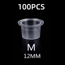 S/M/L Disposable Tattoo Ink Cups, Plastic Pigment Transparent Containers, Tattoo Supplies - Clear - View 10