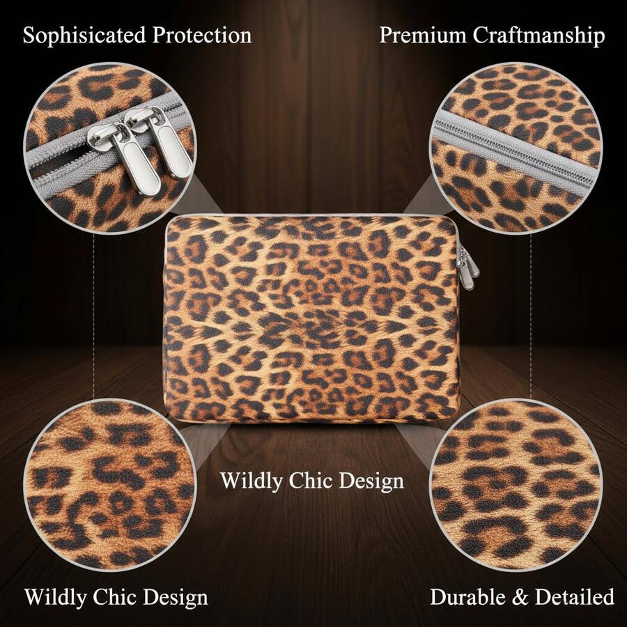 Chic Leopard Print 13/14/1516 Inch Laptop Sleeve For Mcabook Bag Computer Bag Protective Cover Laptop Case Computer Bag