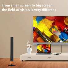 Bộ chuyển đổi HDTV sang VGA sạc nhanh, 1 cái, có âm thanh, độ phân giải 1080P không bị nhòe, chống trầy xước, cắm là chạy, phù hợp với máy tính, máy tính bảng, TV, màn hình, máy chiếu, gia đình, văn phòng, thuyết trình, họp. Thiết kế đa năng, quà tặng mùa xuân. - màu đen - Xem 6