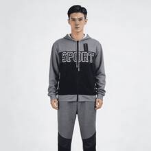 Men's Tracksuit: Hoodie And Tracksuit Bottoms - Light Grey - View 2