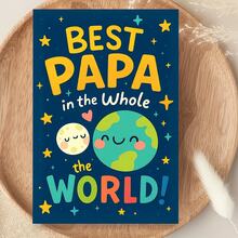 1pcBest Papa In The Whole World Greeting Card, Perfect For Father's Day Or Special Occasions, Fun And Colorful Design, Ideal Gift For FathersEnvelope Greeting Card - Multicolor - View 5