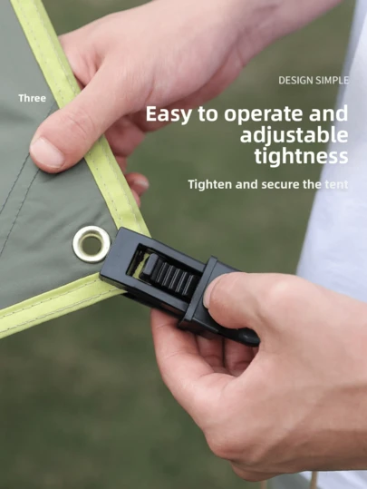 10件套户外帐篷固定夹，大型户外天篷挂钩，防风