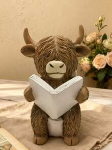 这款手工树脂摆件描绘了一头可爱的苏格兰高地牛正在享受惬意的泡泡浴，它拥有精致蓬松的毛发和迷人的表情。无论是摆放在浴室置物架、梳妆台、客厅茶几还是玄关边桌，都能为您的空间增添一丝俏皮温馨的气息。这款独特吸睛的摆件，是动物爱好者和追求趣味家居装饰人士的理想之选。 - A - 查看 3