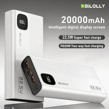 22.5W Fast Charging Portable Power Bank With Real-Time Battery Level Display, DP 20W Fast Charging, Ultra-Slim Design, Supports Type-C Bidirectional Charging, Portable External Battery Pack Compatible With IPhone 16/15/14/13/12/11 And Android Series. - trắng - Xem 11