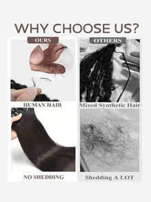 #1B 12A 真人发束 14-32 英寸直发 未经加工 编织发 3 束 真人发 自然黑 - Natural Black - 查看 5