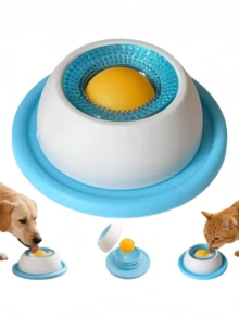 Interactive Dog Snuffle Ball - Dog Toy, Keeps Dogs Busy, Can Be Filled With Treats To Exercise Dog's Sense Of Smell And Slow Down Eating Speed - Blue - View 1