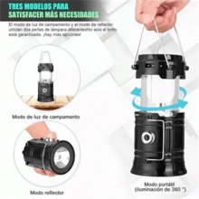 3-In-1 LED Solar Flashlight, Rechargeable Flashlight, Outdoor Lamp - Waterproof, Foldable And Portable For Emergencies, Fishing, Hiking, Outdoor And Indoor Use - Random - View 4