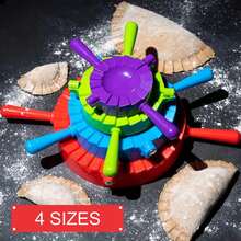 4-Piece Dumpling Mold Press Set - Japanese Pan-Fried Dumpling Pastry Machine, Dough Press Mold, Pastry Making Mold, Chinese Soup Bun, Dumpling Mold, Italian Ravioli, Dumpling Potstickers Maker - View 7