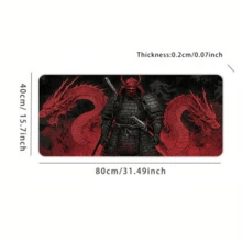 1pc Medieval Knight & Dragon Castle Theme Gaming Mouse Pad - Ultra Smooth Non-Slip Waterproof Rubber Base With Stitched Edges - Durable Office Home Desktop Mat | Immersive Atmosphere | Smooth Surface Large Mouse Pad Office Desk Desk Office Supplies Office Decor Office Desk Desk Office Accessories Desk Mat Mousepad Study Table Mouse Pad For Desk Desk Decor - Multicolor - View 9