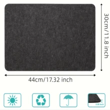1pc Heat Resistant Non-Slip Silicone Air Fryer Mat, Heat Resistant Up To 250°C/482°F, Waterproof And Oil-Proof Kitchen Mat Suitable For Air Fryer, Microwave Oven, Oven, Black - Black - View 1