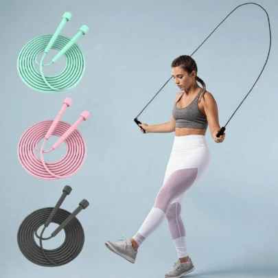 Adjustable Jump Rope, Suitable For Adults And Students, Non-Slip Fitness Jumping Rope, Wireless Jump Rope, Adjustable Fitness Weight Loss Jump Rope, Aerobic Fitness Accessories, Durable, Solid Color, Unisex Adjustable Jump Rope, Gym Accessories, Sports, Fitness, Home Workout, Bodybuilding, Weight Loss [The Product May Have Minor Dents Or Scratches, Which Is A Normal Phenomenon]