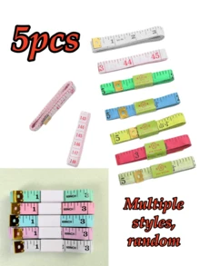 5 Rolls 150cm/60in Double-Sided Ruler Measuring Tape, Sewing Measuring Tape, Centimeter Ruler, Soft Colorful Random Delivery - Multicolor - View 15