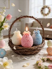 New Easter Scented Candle Gift Set, Ocean, Herb, Rabbit Shaped Easter Eggs With Butterfly Pattern, Fragrant And Aromatic, Made Of Pure Natural Plant Fragrance, Long-Lasting, Suitable For Bedroom, Dining Room, Holiday Party, Home Decor, Creating A Relaxing And Comfortable Atmosphere, Essential For Holidays, Suitable As Birthday, Valentine's Day, Graduation Gift For Family, Female Friends, Classmates - Various Fragrances - View 5