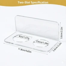 1pc Multi-Function Bathroom Comb Holder Shelf, Wall Mounted Storage Rack Without Drilling, Bathroom Organizer - Clear - View 12