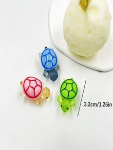 50个夜光3D海龟摆件 - 色彩鲜艳的半透明塑料装饰品，适用于DIY手工、派对礼品、课堂奖励和海滩主题活动。非常适合万圣节、复活节、感恩节、圣诞节、生日和派对礼物、节日装饰、夜光装饰、轻便装饰、海龟装饰、工艺品材料、活动策划、手工爱好者（颜色和款式随机）。 - 查看 11