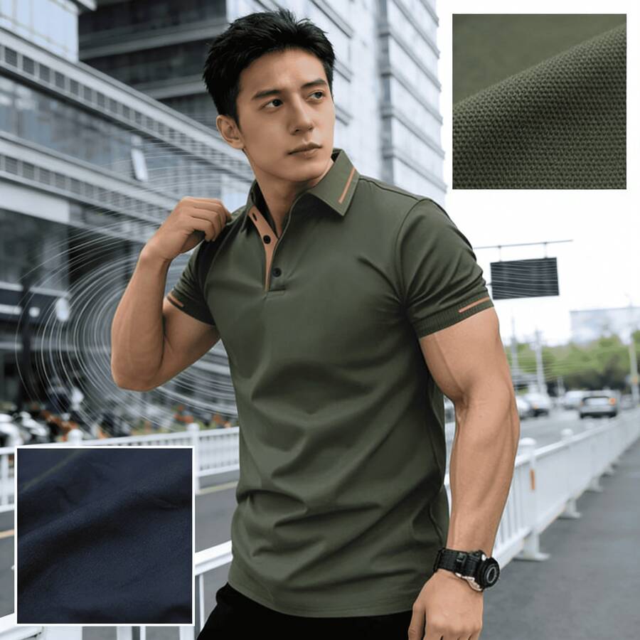Men's Polo Shirt - Dark Green - View 1