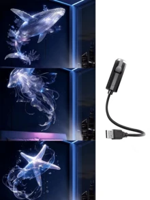 1pc Dreamlike Creative Projection Lamp, Atmosphere Projection Lamp, Dreamlike Projection Night Light, Ocean Butterfly Projection Lamp. Portable Design, USB Powered, 360° Rotation. Suitable For Ceiling Decoration, Bedroom Decoration, Party Decoration, Holiday Decoration, Birthday Atmosphere Decoration And Background Pattern Decoration. - Warm white light - View 11