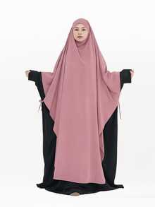 Khăn trùm đầu bằng vải voan hai lớp nâng cấp một màu trơn, phụ kiện abaya thời trang và khăn che mặt dài thanh lịch cho trang phục dự tiệc hàng ngày, khăn trùm đầu mềm mại, quần áo che mặt - Nhiều màu - Xem 26