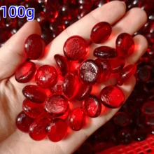 1包扁平玻璃弹珠，装饰性扁平玻璃珠 - 可用于花瓶填充，混合颜色，混合扁平玻璃珠，Masteelf 绿松石色花瓶填充装饰玻璃鹅卵石，节日和生日装饰礼品 - 彩色 - 查看 21