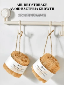 Hot Natural Loofah Dish Brush, Kitchen Cleaning Scrubber, Non-Scratch Loofah Sponge For Pot & Pan Washing, Durable & Easy Decontamination - A - View 4