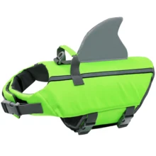 High Buoyancy Shark Shaped Dog Life Jacket, Reflective & Adjustable Life Vest Suitable For Swimming, Boating, Small, Medium And Large Dogs - Green - View 24