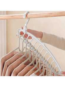 1 pieza Percha de ropa multifuncional ahorradora de espacio, estante de almacenamiento de armario de plástico, percha de ropa plegable portátil adecuada para el almacenamiento del armario, esencial para viajar - Multicolor - Ver 5