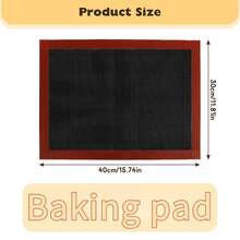 6pcs Large Non-Stick Silicone Baking Sheets, Heavy-Duty Cookie & Pastry Mat, 15.74"X11.81" Baking Tray For Cookies, Cakes, Macarons, Easy Clean, Holiday Baking, Compatible With Cookie Sheets, Pastry Boards - View 3