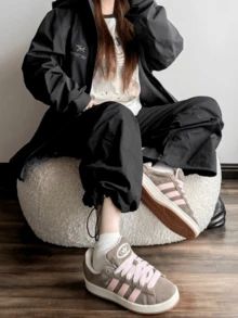 Giày thể thao cổ thấp adidas Grand Court Base 00s Classic Comfort Thin-Soled Durable màu nâu hồng, unisex. - màu nâu hồng - Xem 8