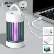 SOKANY 1x 新款家用便攜式電動蚊子捕捉器－靜音室內殺蚊燈。具備兩種電源選項（USB插電或USB充電式，內置800mAh電池），圓柱形設計，高效害蟲防治。 - 彩色 - 查看 10