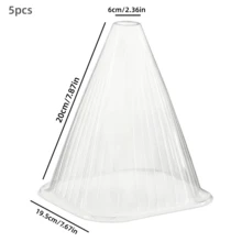 5/10/20pcs Transparent Greenhouse Plant Cover, 2025 Upgraded Reusable Bell-Shaped Plastic Small Plant Seedling Protection Cover - Transparent - View 8