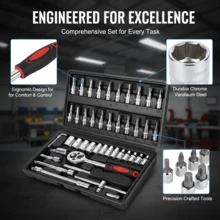 Automotive Repair Tool Kit, Wrench Tool Set, Ratchet Wrench Set, Household Hardware Repair Tools, Durable Metal Home Tools Combo, Designed For Mechanics And Enthusiasts, Providing Comprehensive Repair Tools - Multicolor - View 1