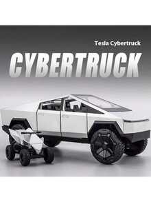 1pc 2026 New Alloy Car Model Toy, Realistic Off-Road Vehicle, Pickup Truck, Tesla CYBERTRUCK, Collectible Gift, Holiday Gift, Gift For Friends - Multicolor - View 1