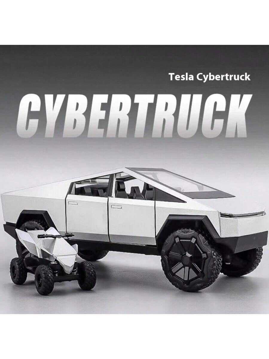 1pc 2026 New Alloy Car Model Toy, Realistic Off-Road Vehicle, Pickup Truck, Tesla CYBERTRUCK, Collectible Gift, Holiday Gift, Gift For Friends - Multicolor - View 1