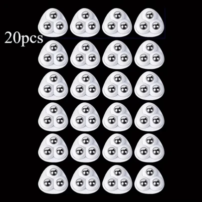 20pcs Self-Adhesive Swivel Casters, 360° Rotation, Stainless Steel Bearings, Quiet & Durable, Thick Base, Suitable For Furniture, Cabinets & Storage Boxes, Available In White & Black