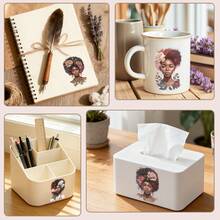 12片/套 UV DTF 杯贴式 UV DTF 转印纸，适用于马克杯、玻璃杯、桌子、椅子、电脑等，高粘度 UV DTF 转印纸（不含马克杯） - 1 Set - 查看 6